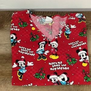 Mickey and Minnie Christmas scrub